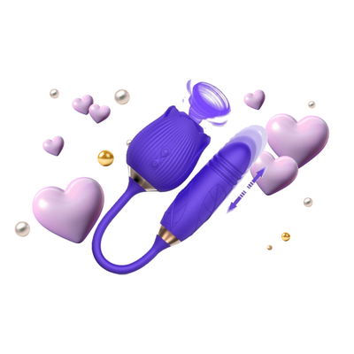 Clital Sucking and G-point Thrust Rose Vibrator